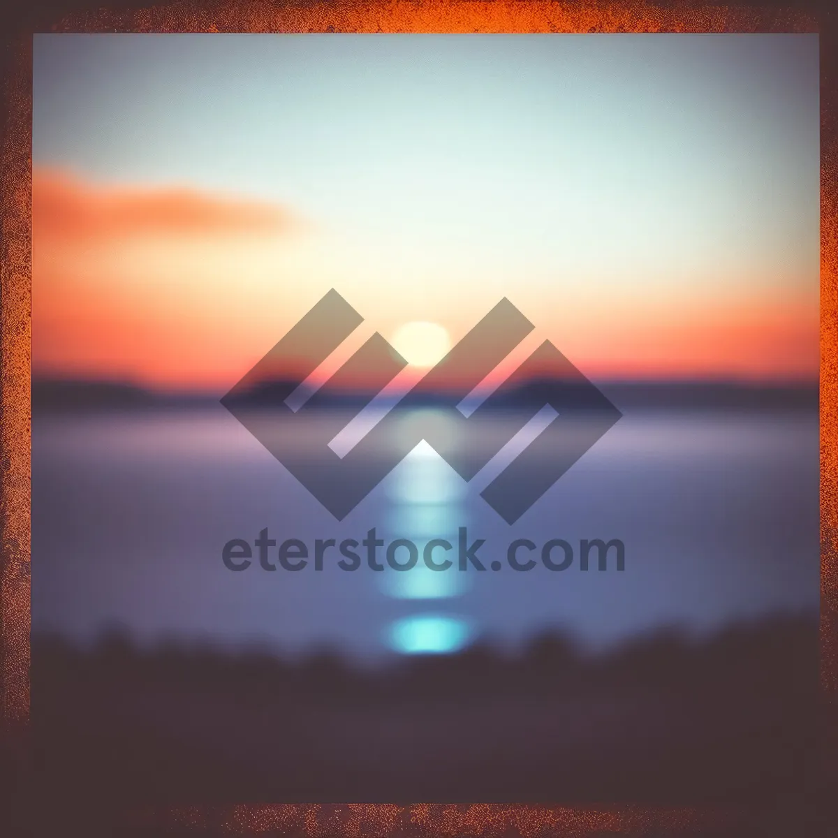 Picture of Serene Sunset over Tranquil Ocean Horizon