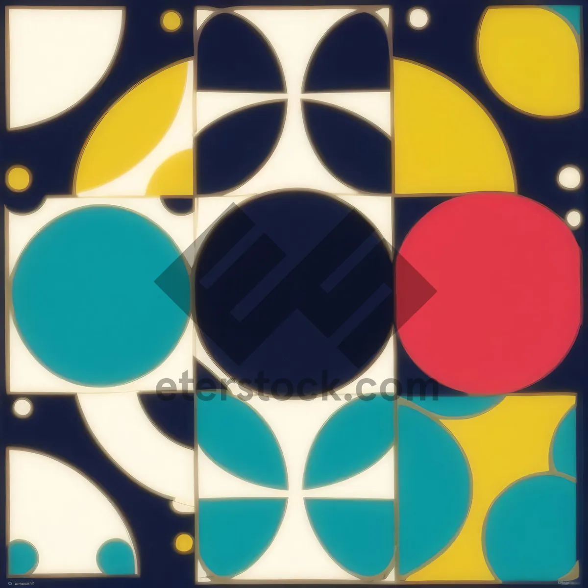 Picture of Black and yellow round graphic design icons.