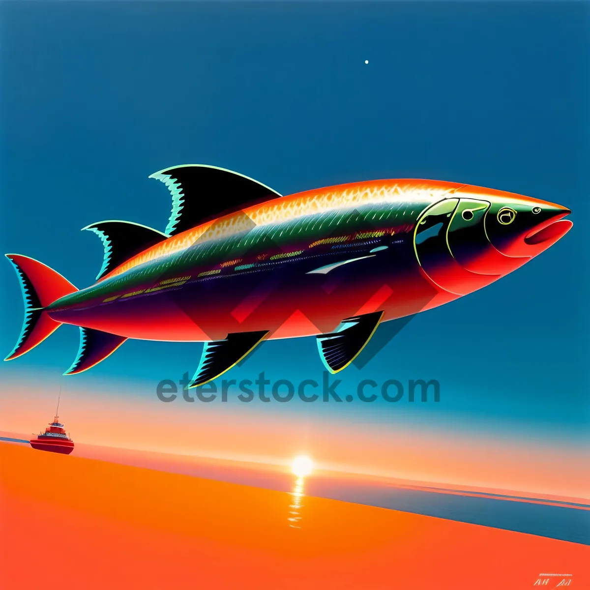 Picture of Skybound Tuna: Flight through Air and Clouds