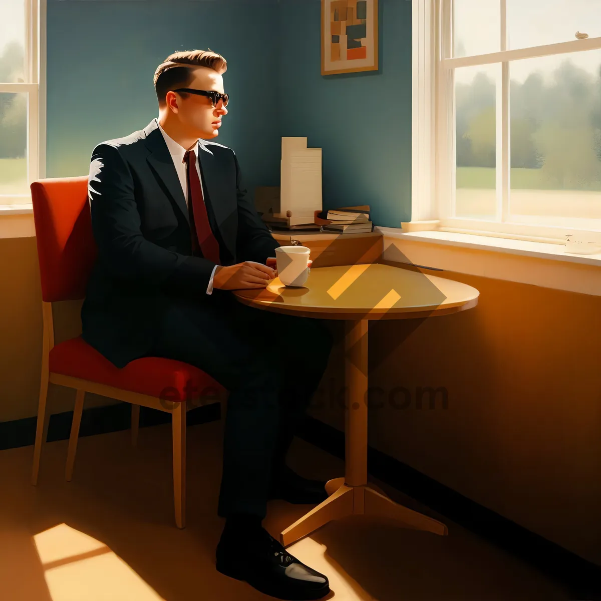 Picture of Professional business team working together in modern office