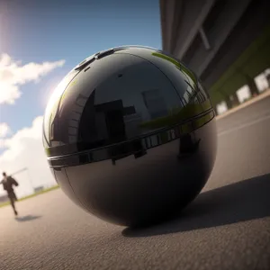 Global Sphere: 3D Planetarium Building with Earth Symbol