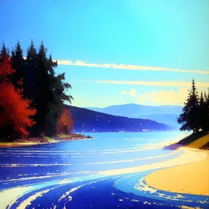 Serene Sunset Over Coastal Horizon