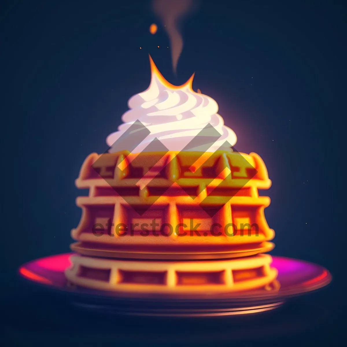 Picture of Pyramid of Celebration: Sweet Cake with Candle