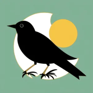 Black Wing Lookout: Symbolic Cartoon Icon