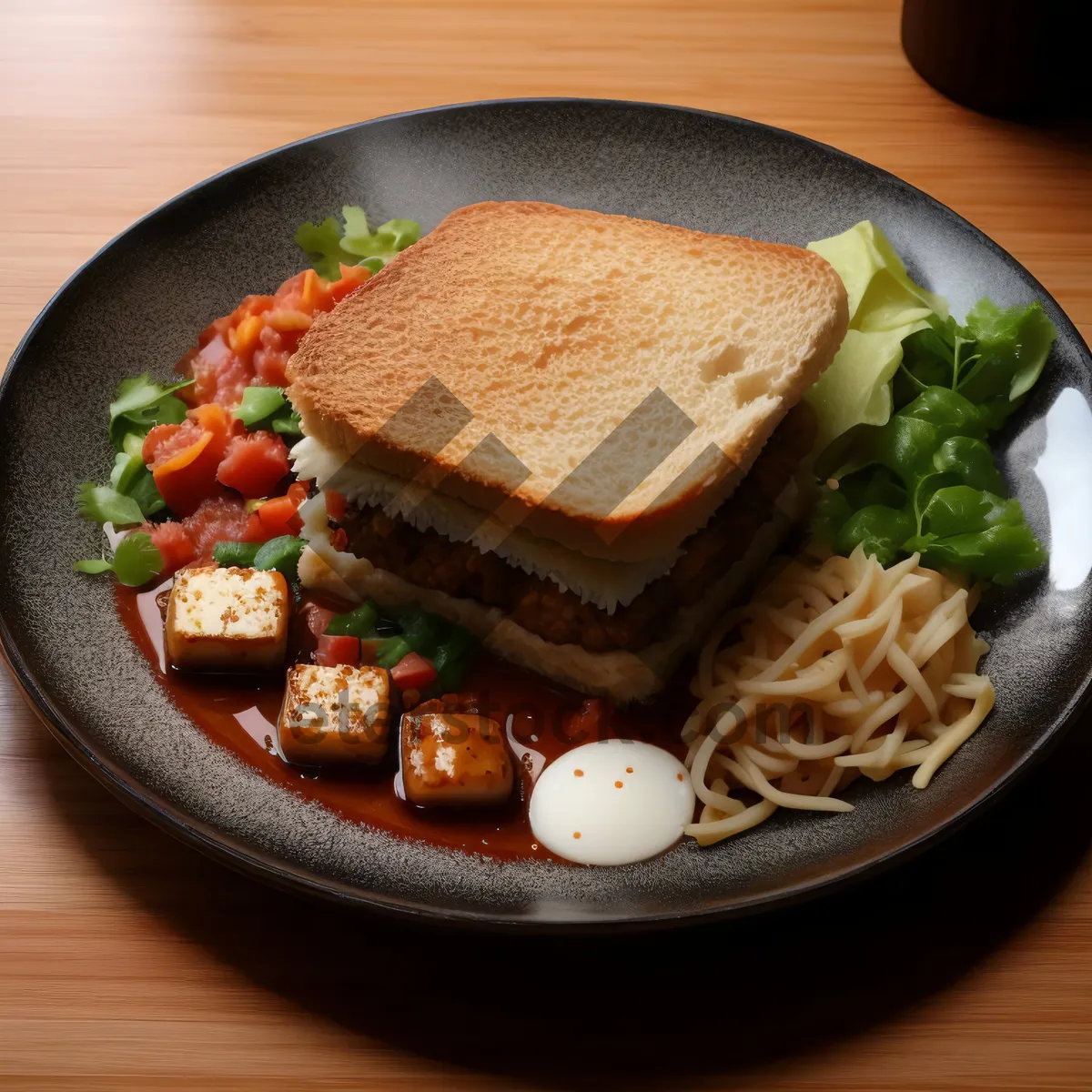 Picture of Fresh Gourmet Salad with Tomato and Cheese
