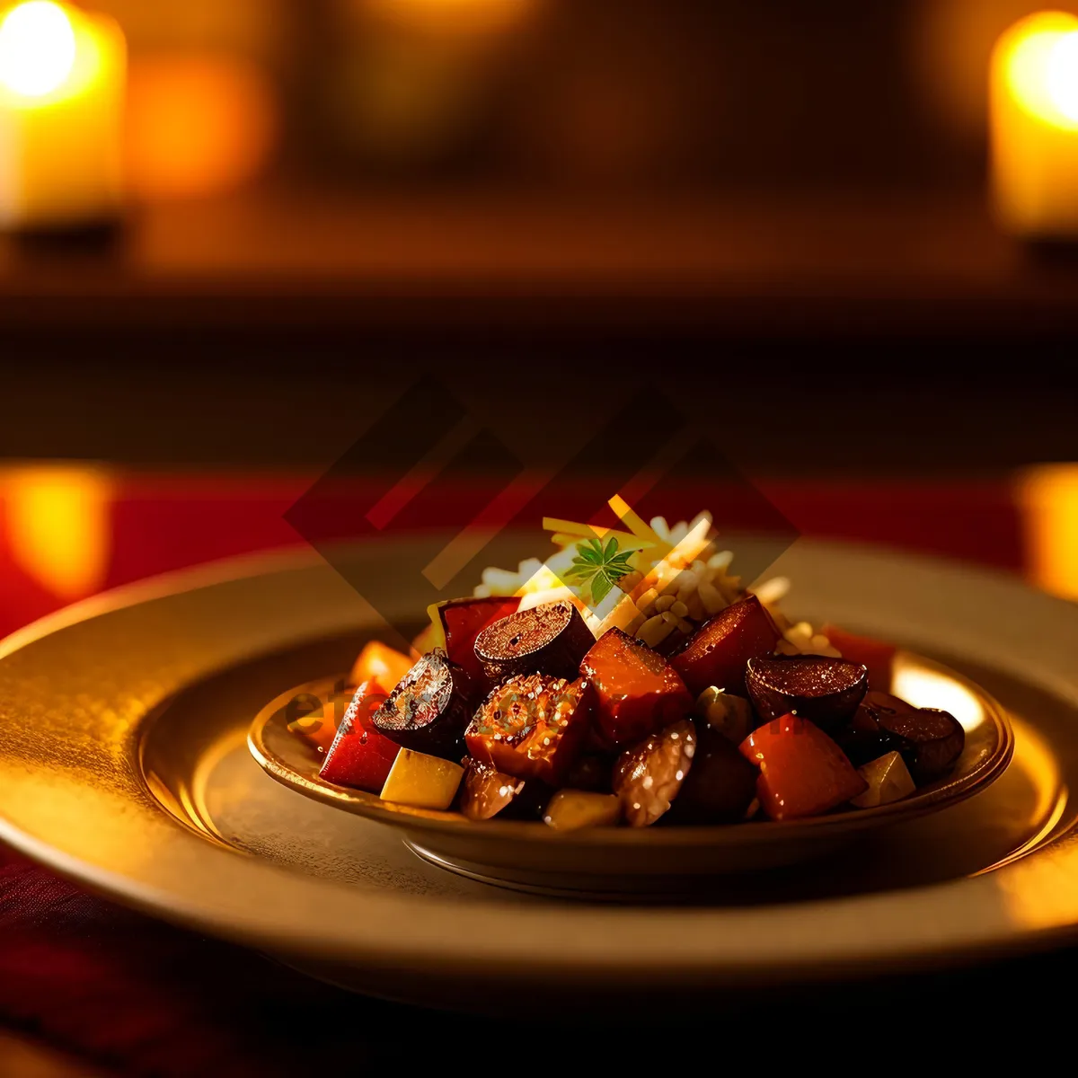 Picture of Grilled Plate of Delicious and Healthy Cuisine