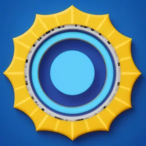 TechGear Symbol: 3D Metal Circle Icon