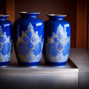 Ceramic vase with unique majolica design.