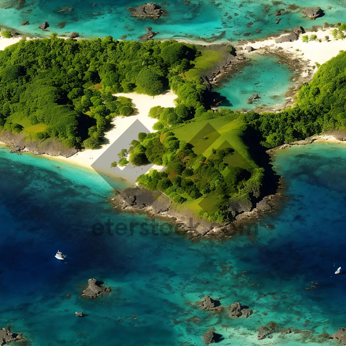 Picture of Tropical Coastal Paradise: Crystal Waters and Sandy Beach