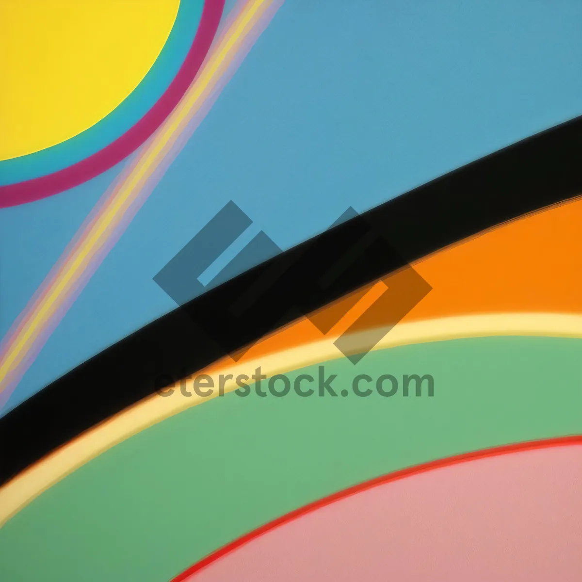 Picture of Abstract Colorful Wave of Energy - Futuristic Graphic Design