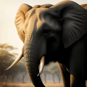 Majestic Elephant Roaming Serengeti's Wild Plains