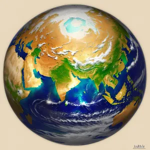 Global 3D Earth Map: Exploring Continents and Oceans