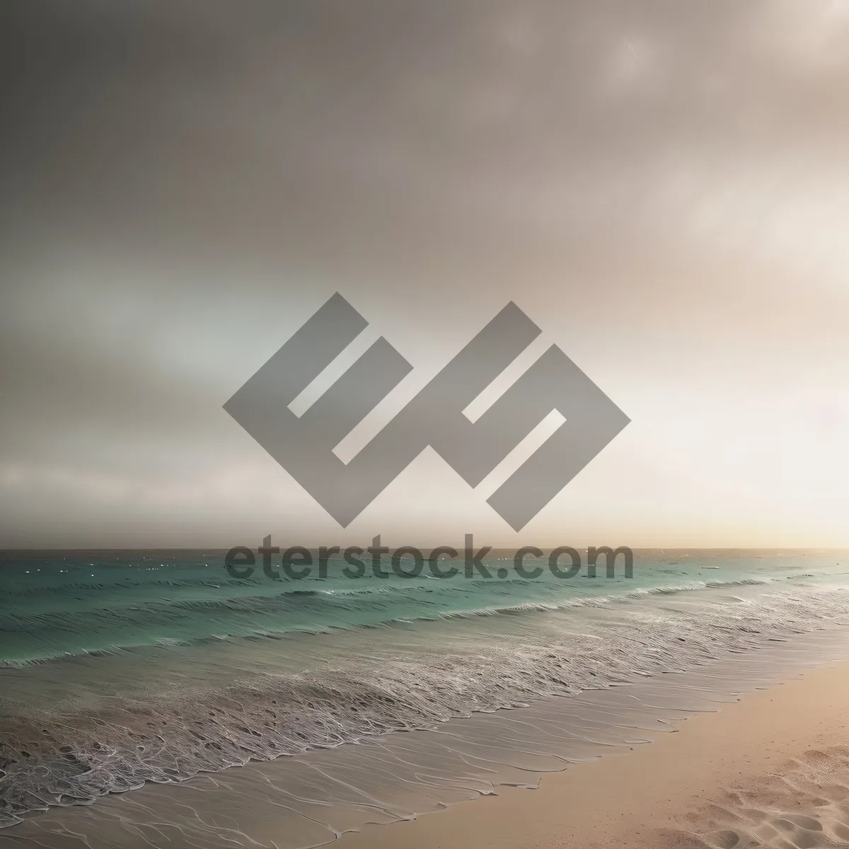 Picture of Serene Tropical Waterscape along Sandy Beach