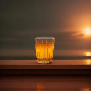 Refreshing Golden Lager in Beer Glass