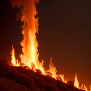 Fiery Glow: Blaze of Burning Orange Light