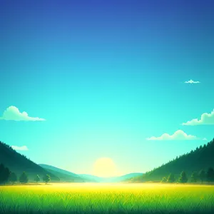 Vibrant Summer Horizon Over Rural Meadow