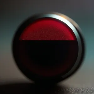 Red Wine Glass Icon with Shiny Reflection