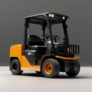 Heavy-duty Forklift in Industrial Work Site