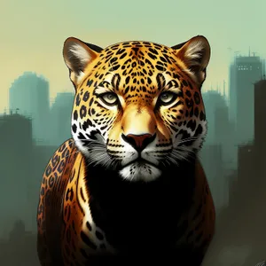 Powerful Striped Hunter: Majestic Jaguar in the Jungle