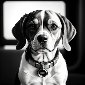 Adorable Boxer Puppy with Collar - Studio Portrait