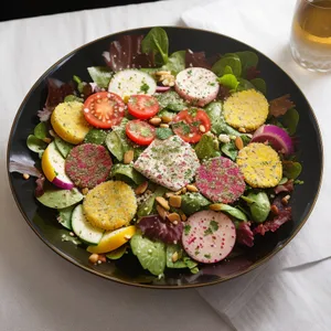 Delicious and Fresh Fruit and Vegetable Salad Dish