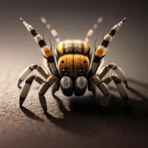 Close-up of Yellow Tarantula - Exquisite Arachnid Wildlife