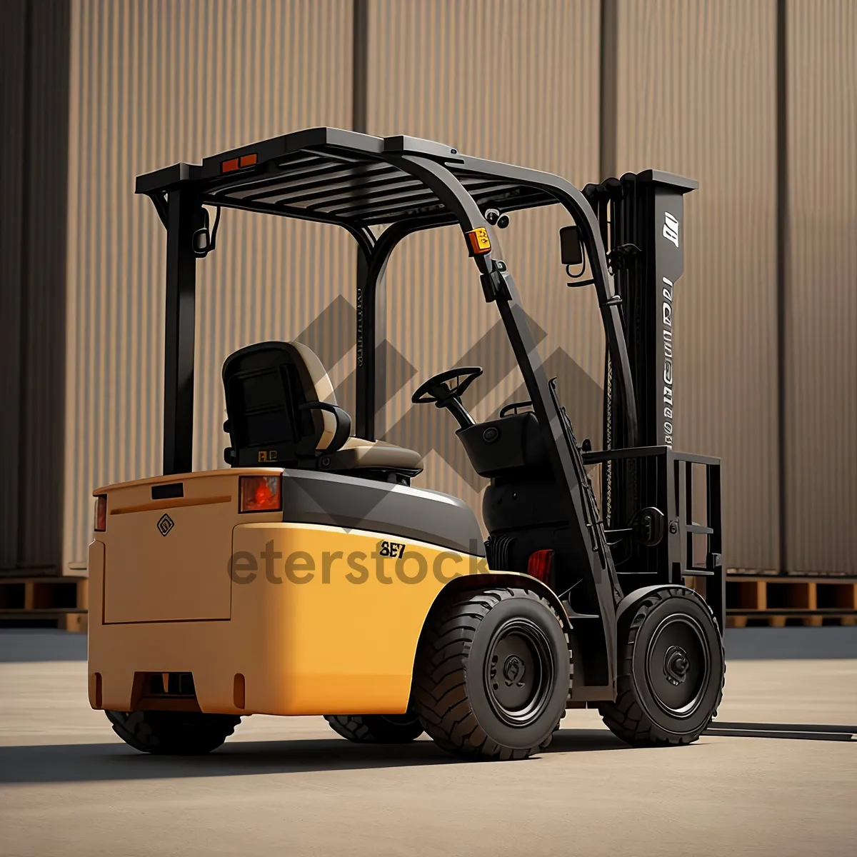 Picture of Heavy-duty Forklift in Construction Site