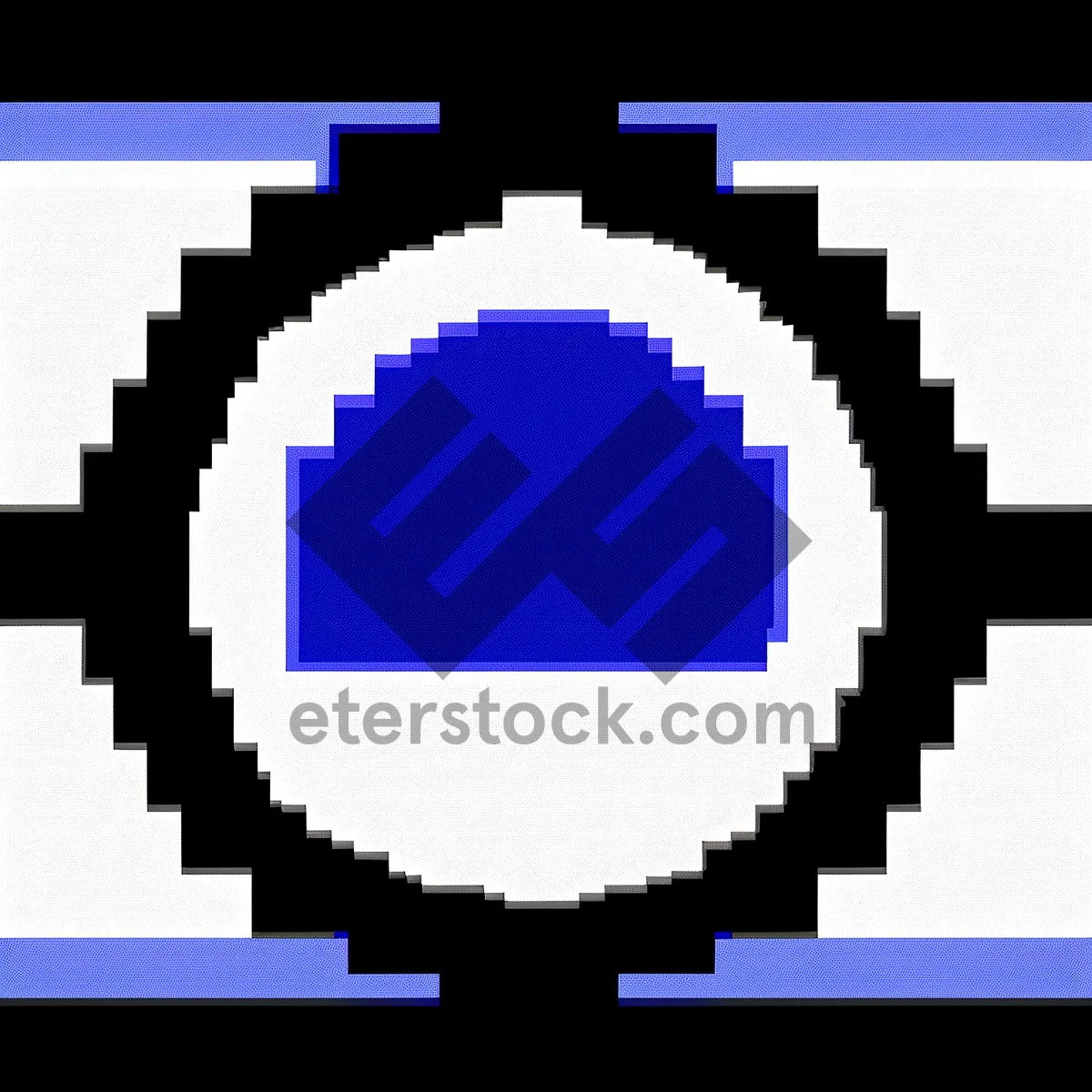 Picture of Sleek Gear Design Icon with Artistic Circle Decoration.