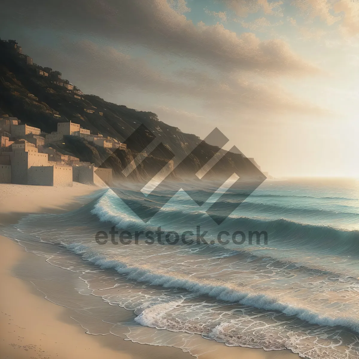 Picture of Idyllic Beach Paradise: Sun, Sand, and Waves