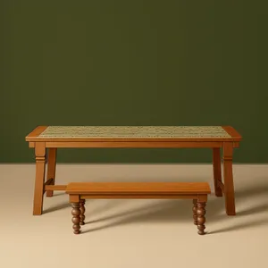 Wooden Antique Footstool: Elegant and Comfortable Furniture Piece