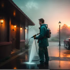 Meticulous Male Cleaner Shining Stage