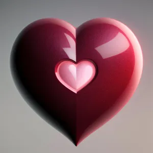 Shiny Romantic Heart Love Symbol - Valentine's Day 3D Icon