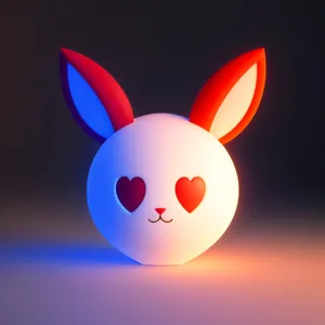 Bunny Joy: A Playful Cartoon Rabbit with Cute Ears