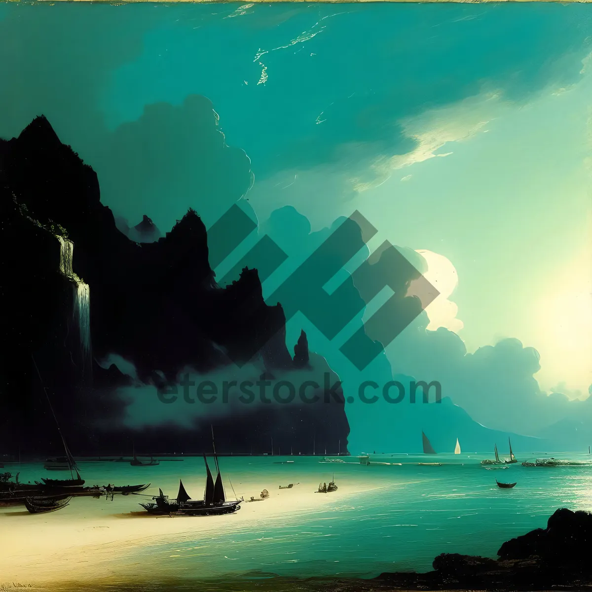 Picture of Serene Coastal Escape - Sun, Sand, and Sea