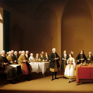 Businessmen Meeting in Stylish Restaurant Interior