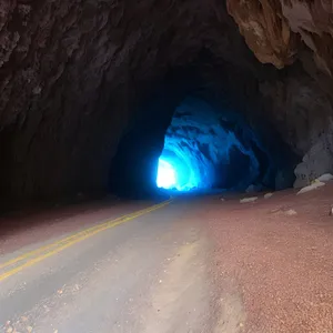 Mystic Rock Passage: Ancient Architecture in Geological Tunnel.