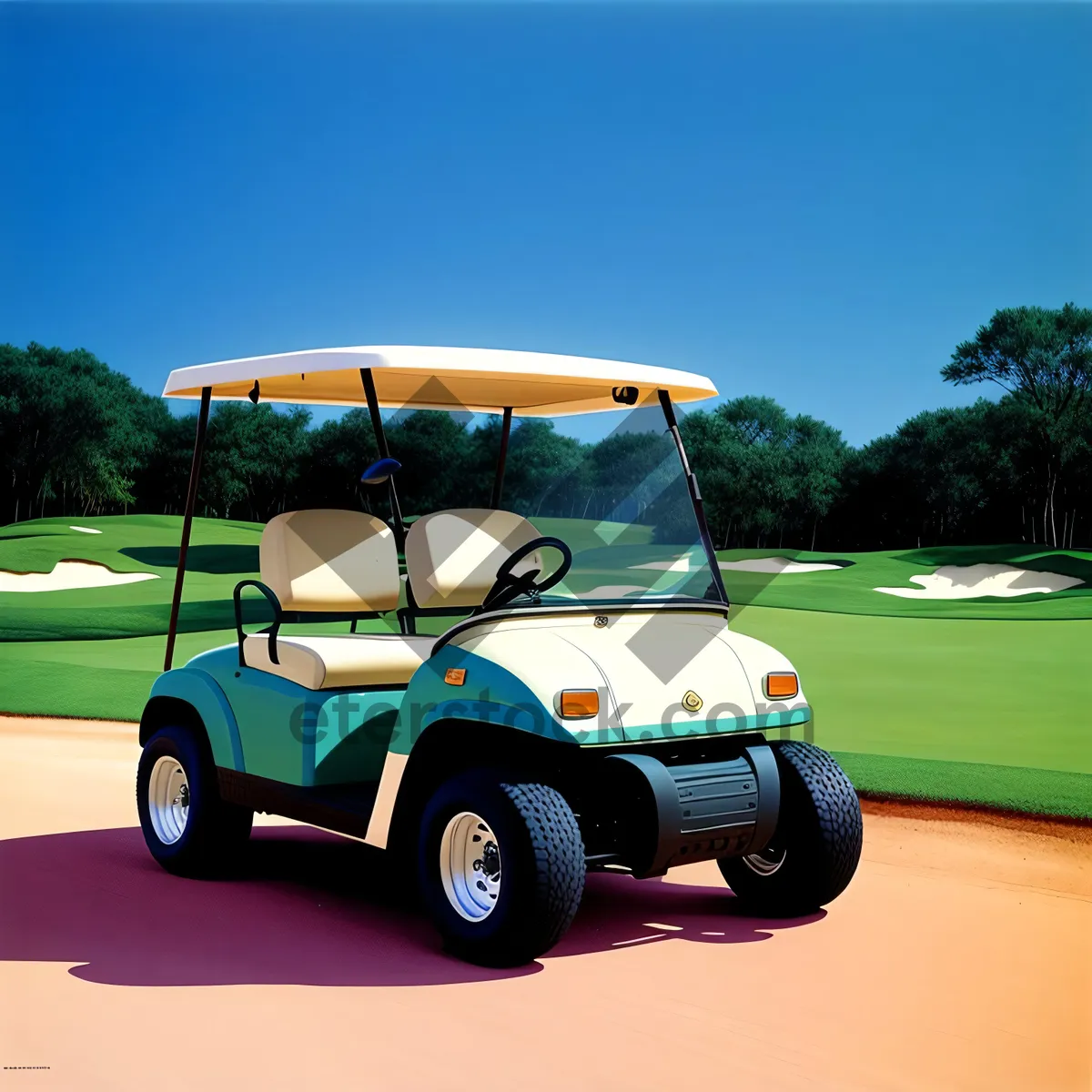 Picture of Fast Electric Golf Car for Sporty Golfer