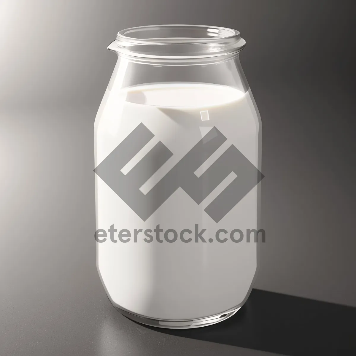 Picture of Glass Bottle of Healthy Milk Conserve with Transparent Label