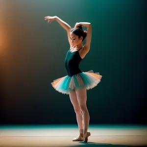 Graceful Ballerina in Studio Pose