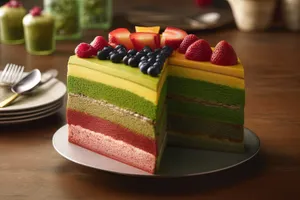 Berry Chocolate Cake with Fresh Cream and Berries