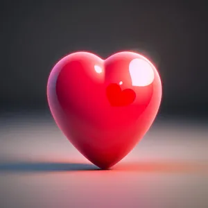 Glossy 3D Heart Button Icon Set