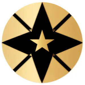 Symbolic Star Pyramid Button - Graphic Design