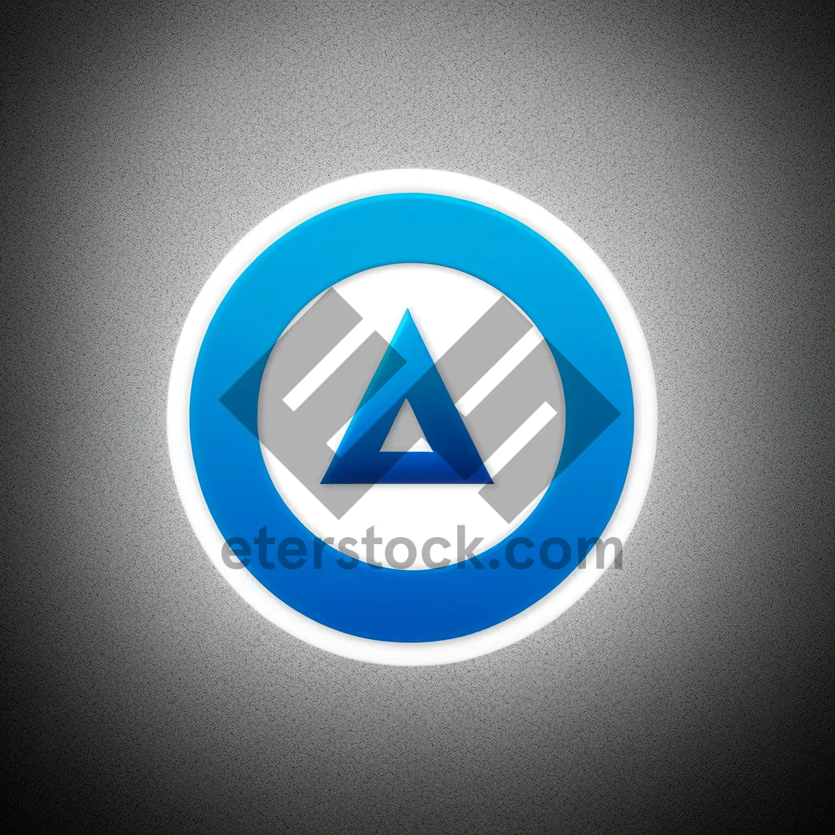 Picture of Shiny 3D Button Icon with Reflective Surface