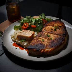 Healthy Grilled Steak with Fresh Vegetable Salad