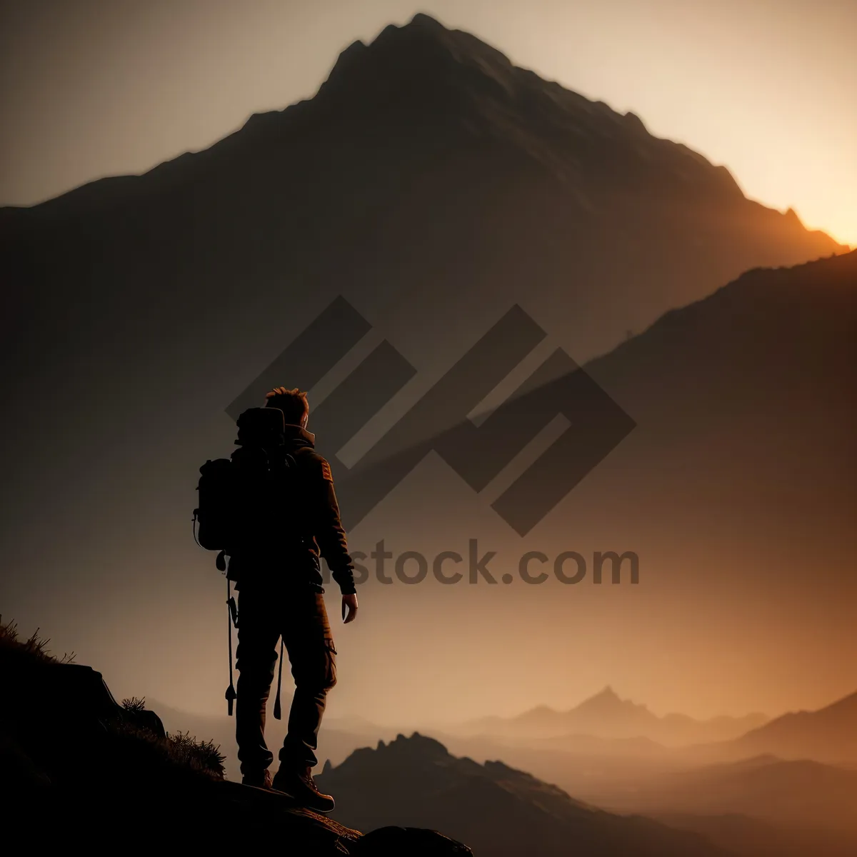 Picture of Volcano Peak Skyline in Highland Landscape