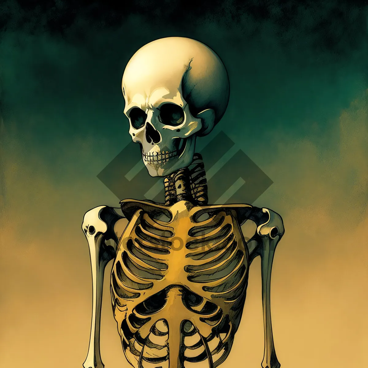 Picture of Haunted Skeleton Sculpture - Frightening Pirate Pose