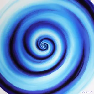 Colorful Spiral: Modern Art Inspired Digital Wallpaper