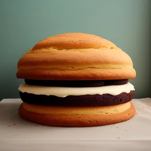 Delicious Gourmet Cheeseburger on a Plate