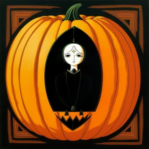 Scary Pumpkin Jack-O'-Lantern - Autumn Celebration