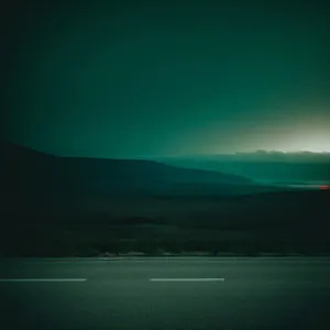 Summer Sunset Over Mountain Landscape